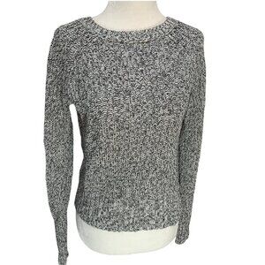 𝅺american Eagle Outfitters🖤White/Black Long Sleeve Cropped Pullover Sweat…